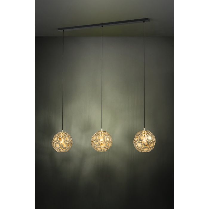 Eglo Skoura Μοντέρνο Κρεμαστό Φωτιστικό Τρίφωτο Ράγα με Ντουί E27 σε Χρυσό Χρώμα 39757